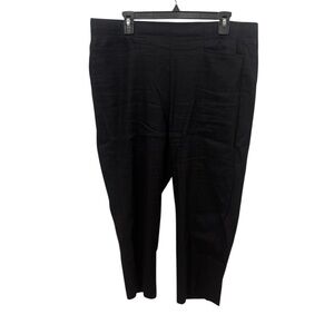 J. Jill Black Linen Stretch Black Pull On Pants Size XL Petite